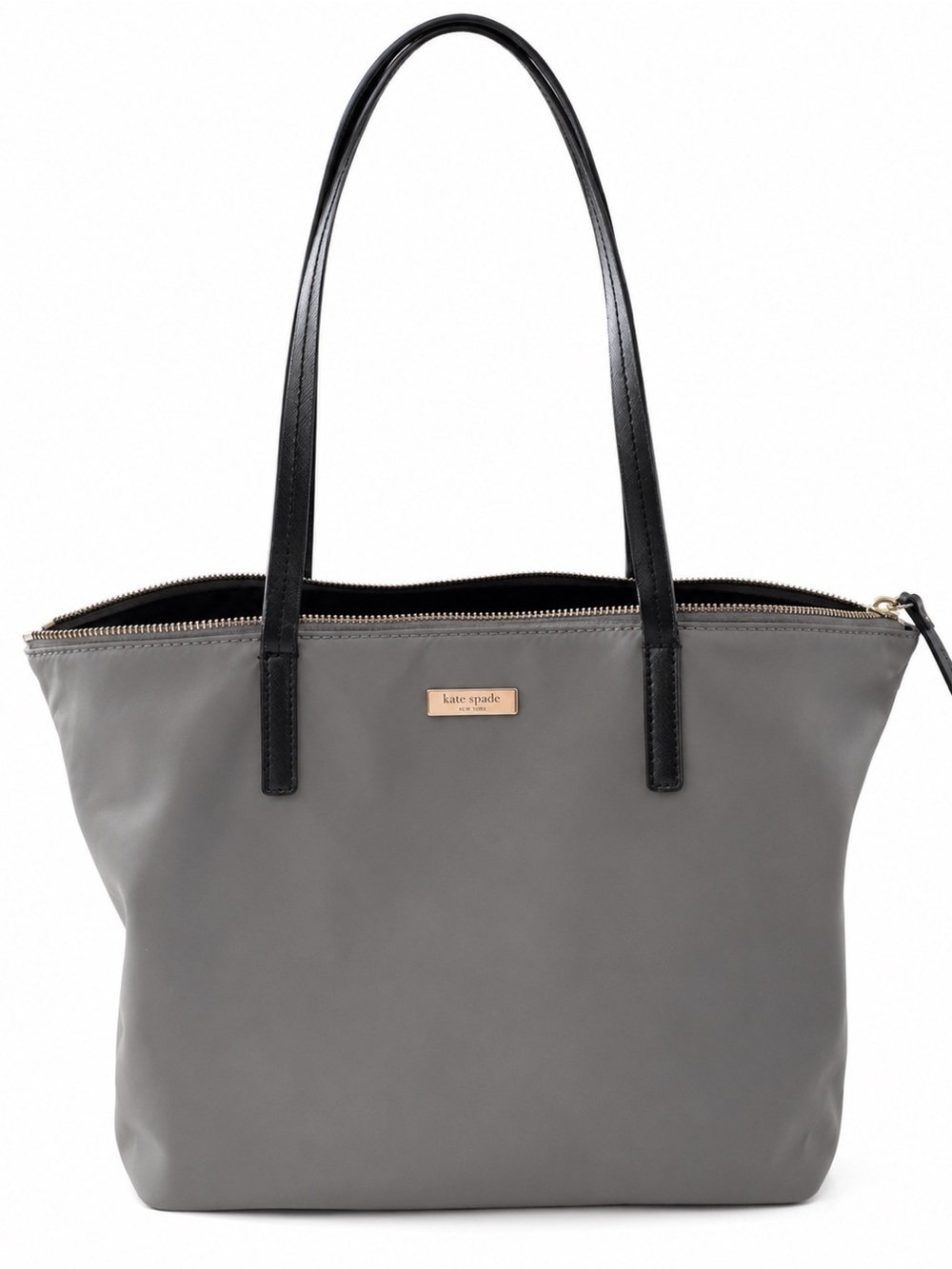 kate spade Gray Tote with Black Straps